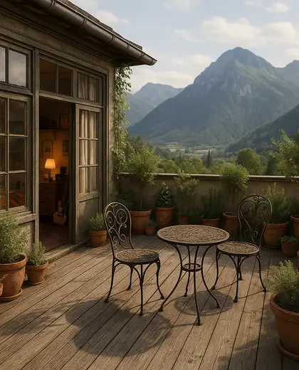 vintage rooftop garden — youth room (mountain)