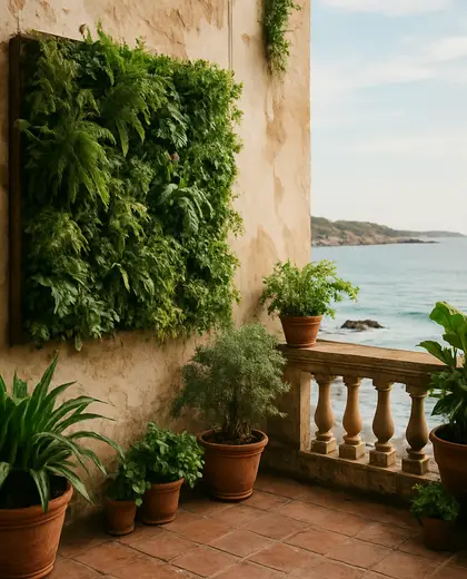vintage vertical garden — terrace (coastal)