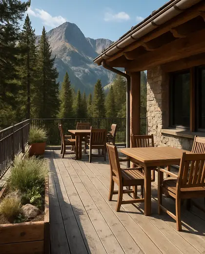 rustic office space — patio (alpine)