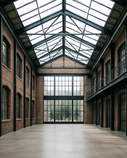 industrial facade — atrium (space)