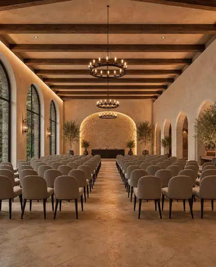mediterranean hotel — conference hall (forest)