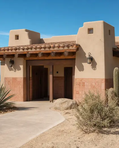 southwestern public space — rest room (beach)