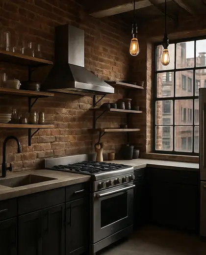 industrial house — kitchen (urban)