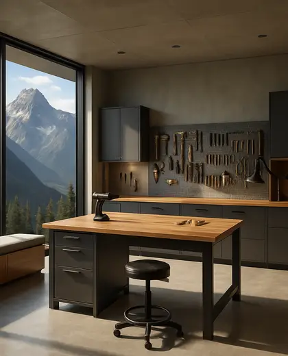 modern penthouse — workshop (mountain)