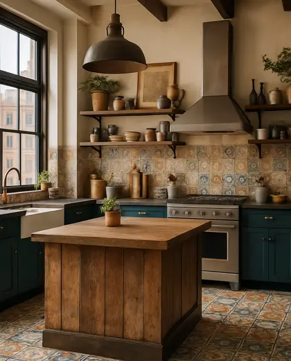 eclectic house — kitchen (urban)
