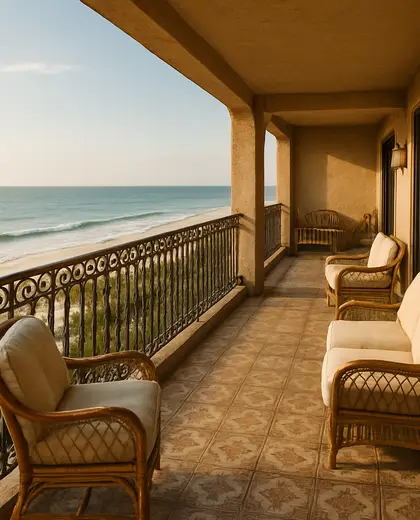 vintage condo — balcony (beach)