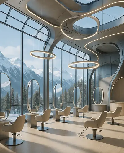 futuristic salon — atrium (alpine)