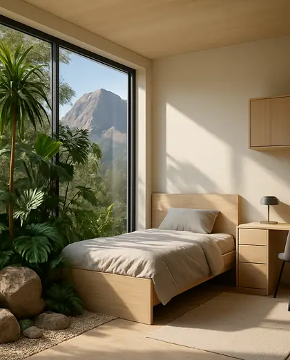 modern indoor garden — youth bedroom (mountain)