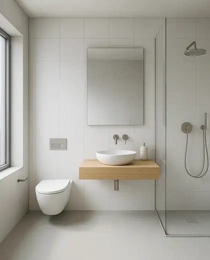 minimalist house — bathroom (urban)