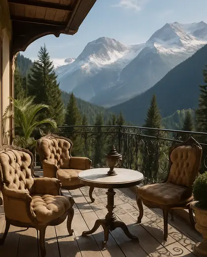 vintage salon — balcony (alpine)