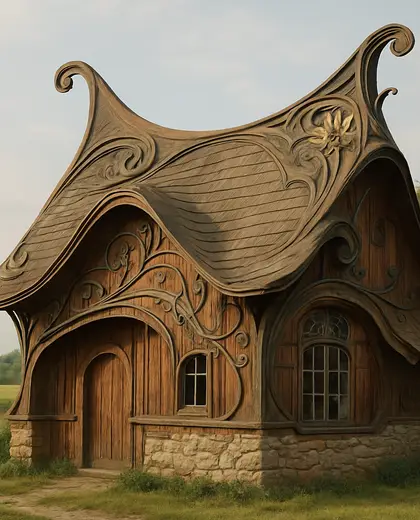 art nouveau farmhouse — roof (rural)