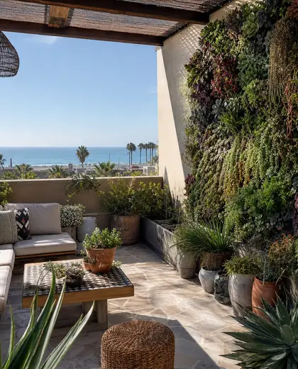 eclectic vertical garden — roof (beach)