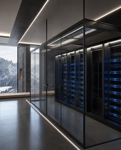futuristic penthouse — server room (alpine)