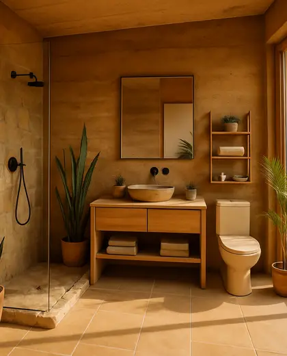 sustainable home — bathroom (savanna)