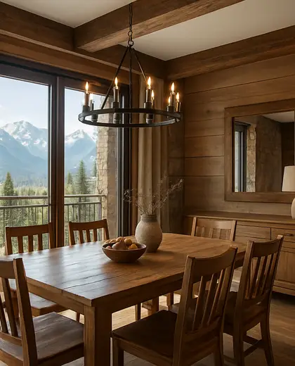 rustic condo — dining room (mountain)