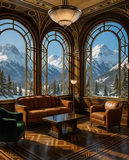 art deco home — sunroom (alpine)