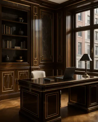 art deco house — home office (urban)