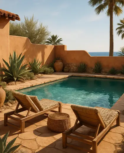 southwestern yard — pool (coastal)