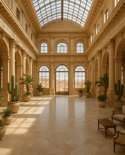 neoclassical office space — atrium (desert)