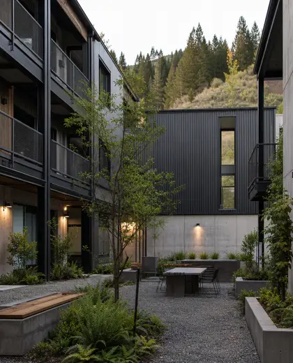 industrial condo — courtyard (rural)