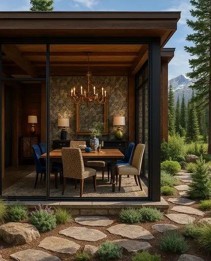 eclectic yard — formal dining room (alpine)