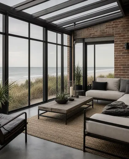 industrial home — sunroom (beach)