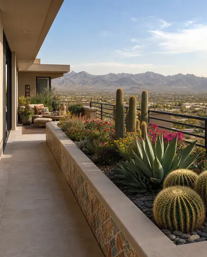 eclectic penthouse — flower bed (desert)