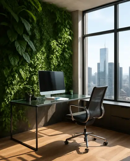 contemporary vertical garden — home office (urban)