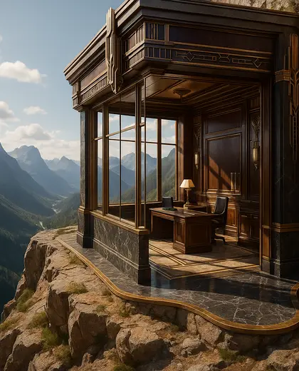 art deco office space — edging (mountain)