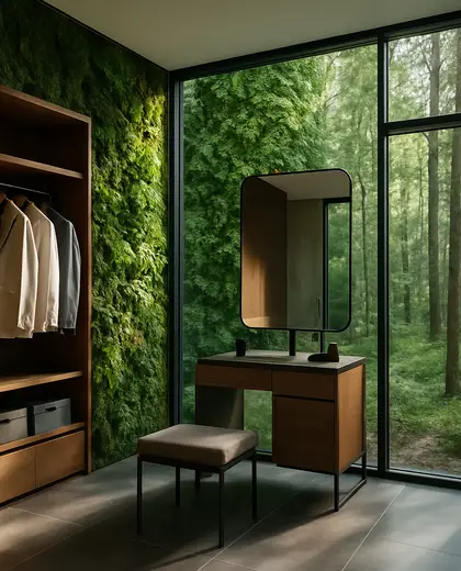 modern vertical garden — dressing room (forest)