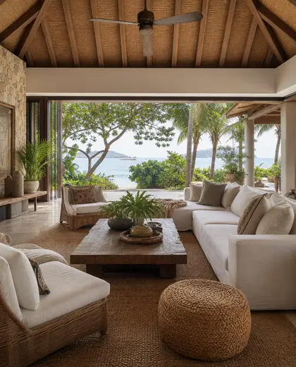 tropical public space — family room (coastal)