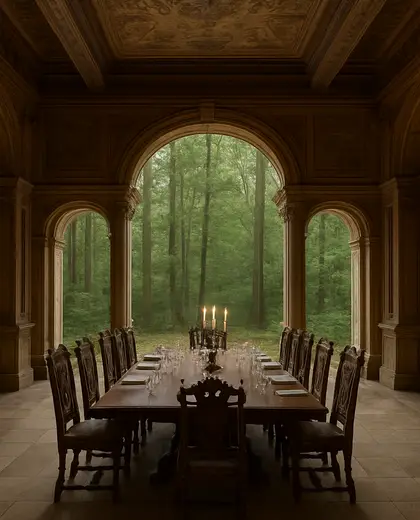 renaissance theater — formal dining room (forest)