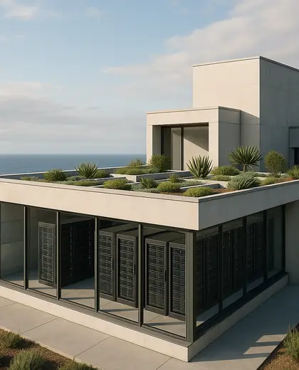 bauhaus rooftop garden — server room (coastal)