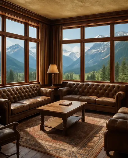 vintage building — living room (mountain)