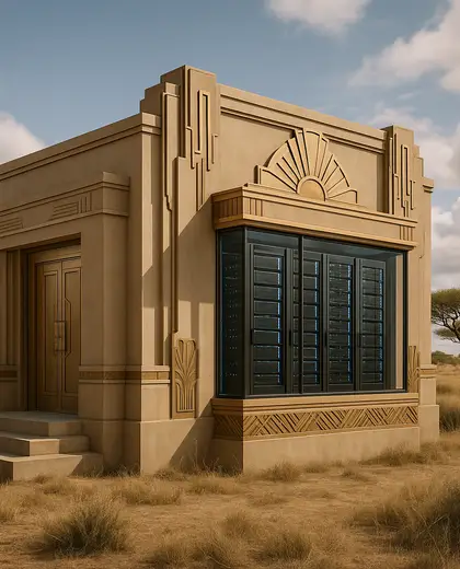art deco house — server room (savanna)