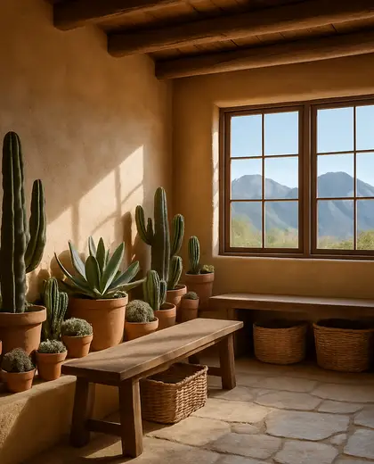 southwestern indoor garden — mud room (mountain)