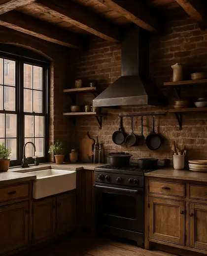 rustic house — kitchen (urban)