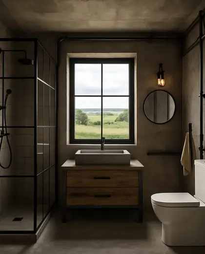 industrial house — bathroom (rural)