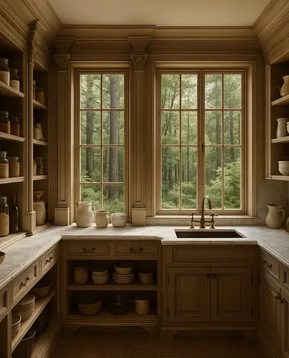 neoclassical home — pantry (forest)