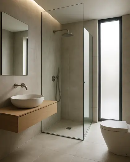 minimalist house — bathroom (urban)
