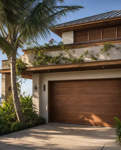tropical facade — garage (coastal)
