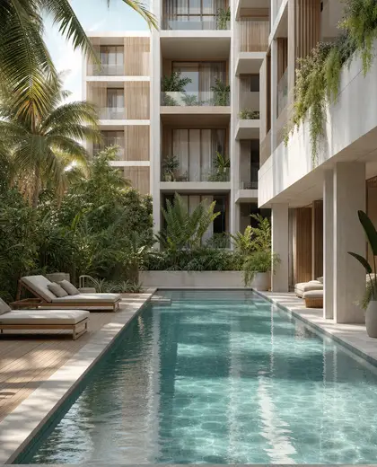 scandinavian condo — pool (tropical)