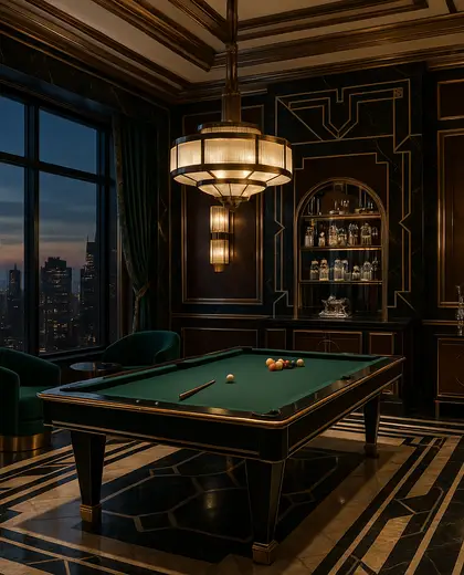 art deco penthouse — game room (urban)