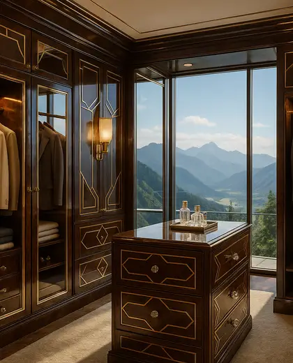 art deco penthouse — walk in closet (mountain)
