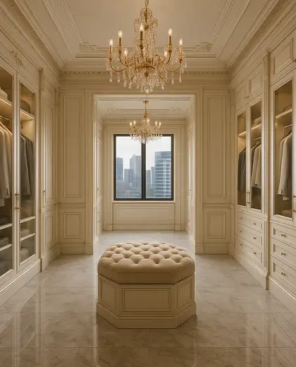 neoclassical house — walk in closet (urban)