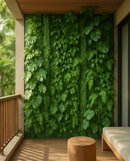 sustainable vertical garden — balcony (tropical)