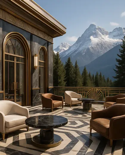 art deco salon — terrace (alpine)
