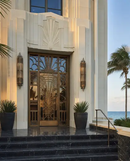 art deco building — entryway (ocean)