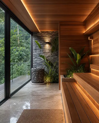 tropical penthouse — sauna (forest)