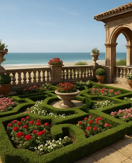 renaissance rooftop garden — flower bed (beach)